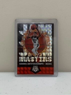 Giannis Antetokounmpo 2019-20 Mosaic Jam Masters Silver Holo Prizm Bucks #19